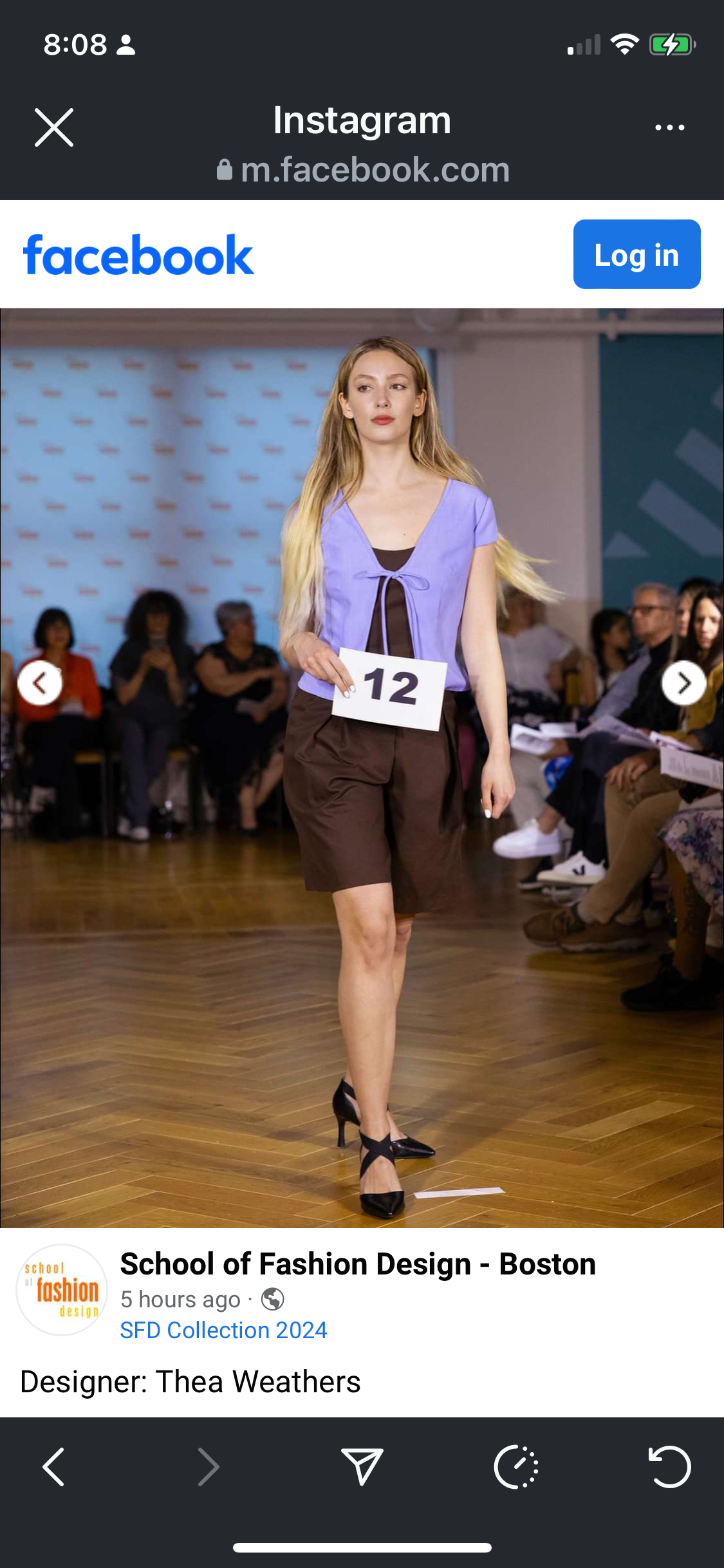 Lilac and brown look on the runway
